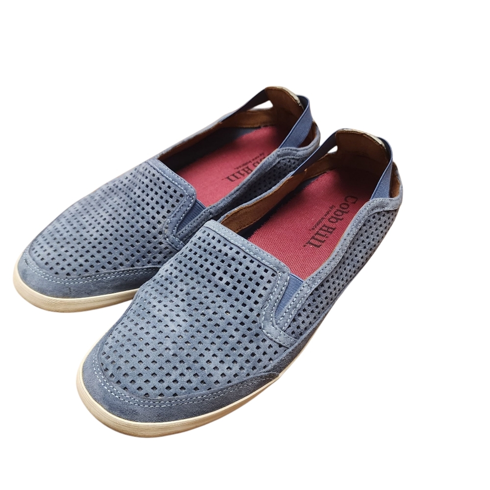Cobb Hill by New Balance Tara Blue Suede Slip On Shoes Size 7.5